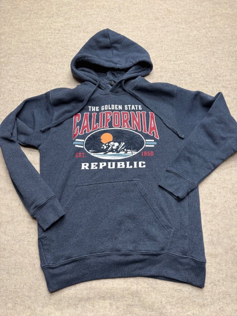 Point California The Golden State Republic Sweatshirt Hoodie Women's Small